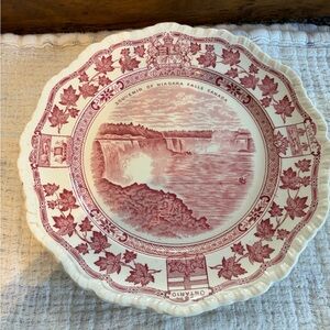 Mason Red and Cream Niagara Falls Souvenir Plate